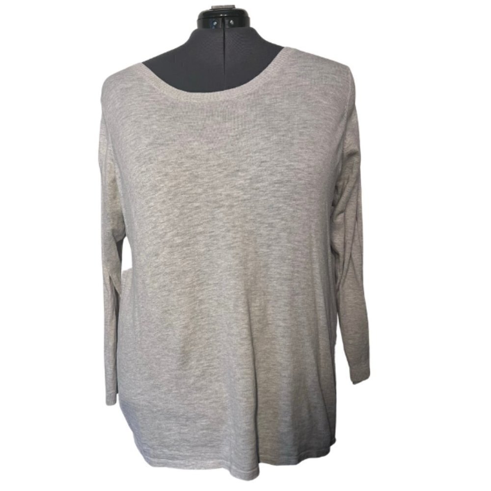 Torrid Gray Sweater with Sheer Back (Size 3)